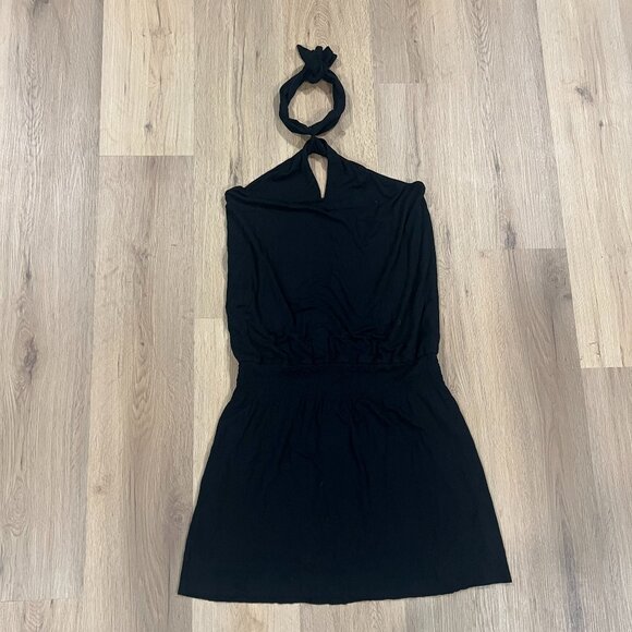 Twelfth Street by Cynthia Vincent Black Halter Dress Size Medium - Picture 2 of 6